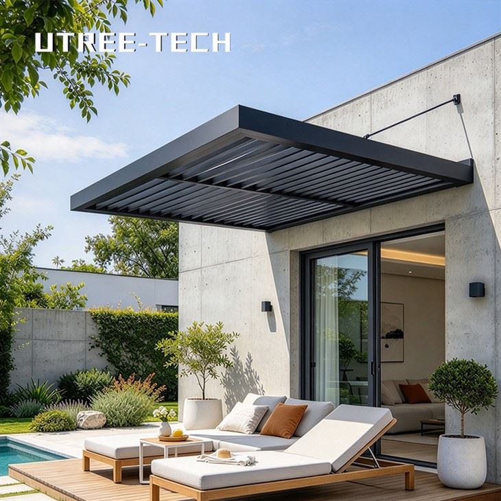 Wall Extended Aluminum Pergola 2.5 X 2.5 best